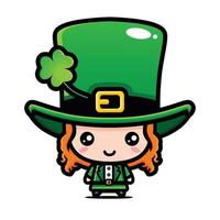 Saint patrick day cartoon character leprechaun vector