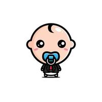 Cool baby character vector design