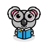 diseño de mascota de lindo personaje koala vector