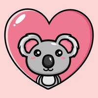 mascot design of cute koala character vector