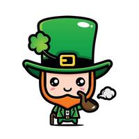 Saint patrick day cartoon character leprechaun vector