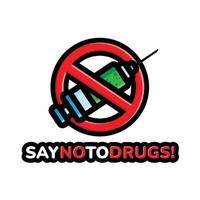 sign design say no to drugs vector