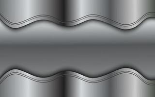 fondo plateado con forma ondulada vector