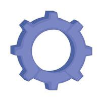 Isolated gear icon vector