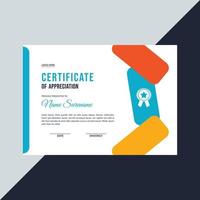 Certificate template awards diploma background vector