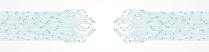 fondo de tecnología abstracta, patrón de placa de circuito, microchip, línea eléctrica vector