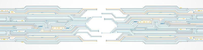 fondo de tecnología abstracta, patrón de placa de circuito, microchip, línea eléctrica vector