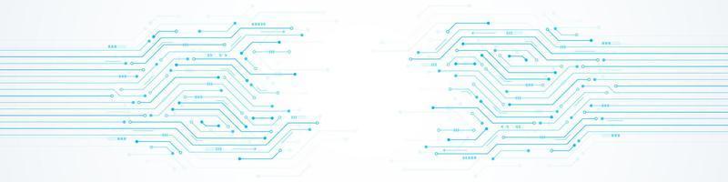 fondo de tecnología abstracta, patrón de placa de circuito, microchip, línea eléctrica vector