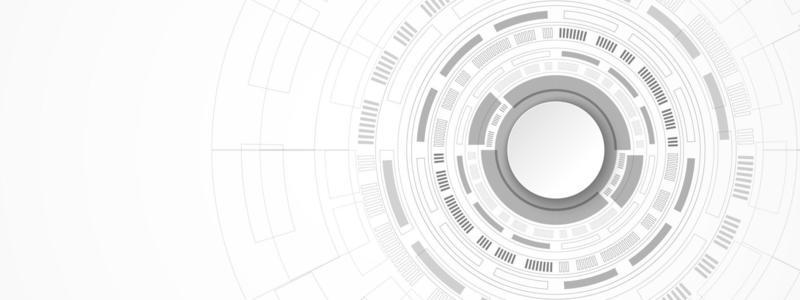 Abstract Technology Background, white circle banner on digital circle and circuit board