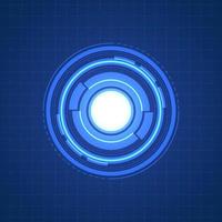 Abstract overlap circle digital background, smart lens technology with light effect vector