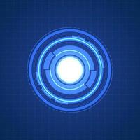 Abstract overlap circle digital background, smart lens technology with light effect vector