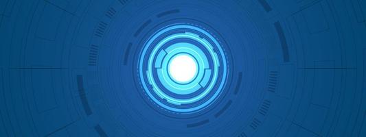 Abstract overlap circle digital background, smart lens technology with light effect, design concept vector