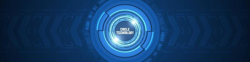 Abstract circle digital technology, arrow speed up background, smart lens, overlap layer, light effect, design concept, blank space vector