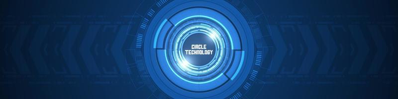 Abstract circle digital technology, arrow speed up background, smart lens, overlap layer, light effect, design concept, blank space