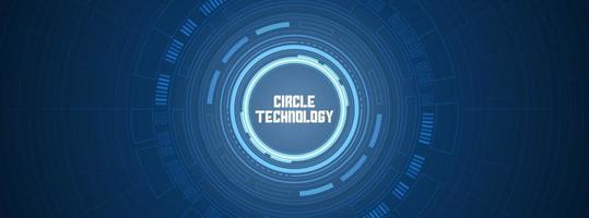 Abstract overlap circle digital background, smart lens technology with light effect, design concept vector