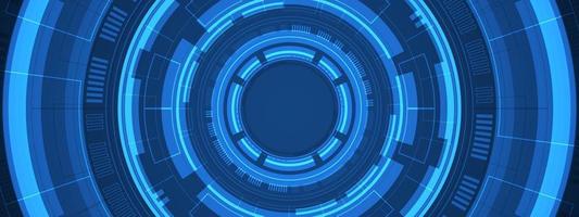 Abstract overlap circle digital background, smart lens technology with light effect, design concept vector