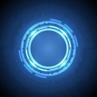 Abstract overlap circle digital background, smart lens technology with light effect, design concept vector