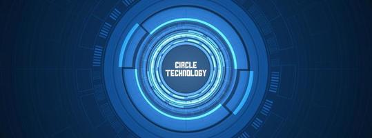 Abstract overlap circle digital background, smart lens technology with light effect, design concept vector