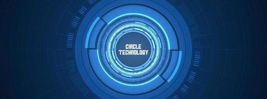 Abstract overlap circle digital background, smart lens technology with light effect, design concept vector