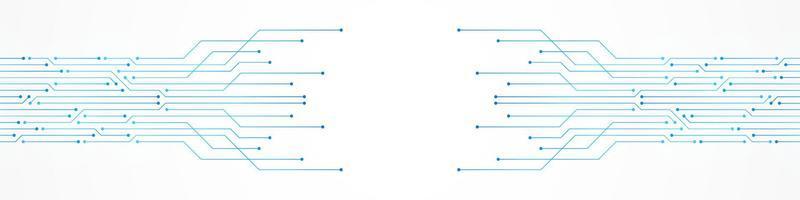 fondo de tecnología abstracta, patrón de placa de circuito, microchip, línea eléctrica vector