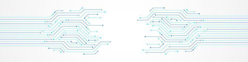 fondo de tecnología abstracta, patrón de placa de circuito, microchip, línea eléctrica vector