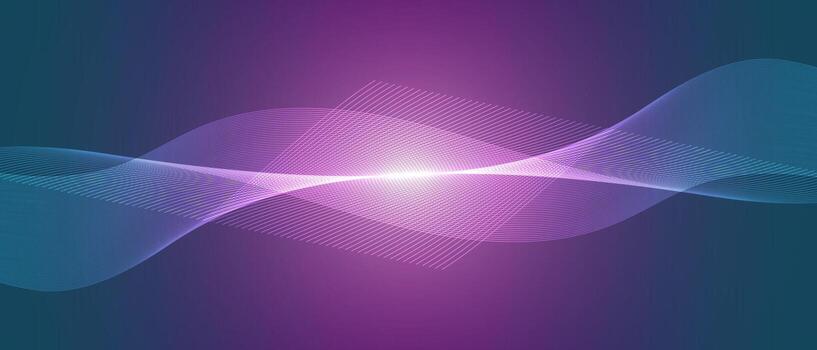 Abstract technology wave design, digital network background, vector communication concept