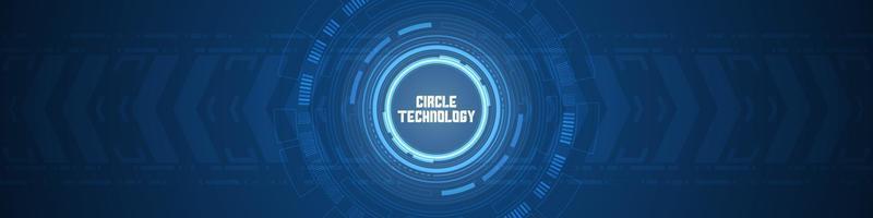 Abstract circle digital technology, arrow speed up background, smart lens, overlap layer, light effect, design concept, blank space vector
