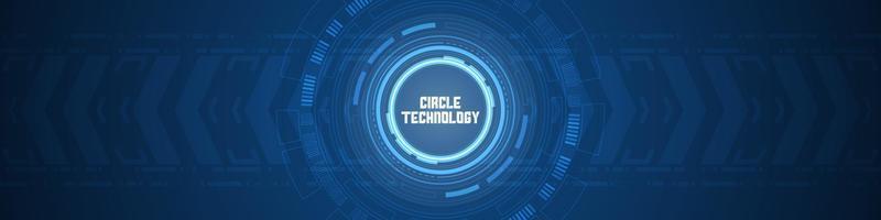 Abstract circle digital technology, arrow speed up background, smart lens, overlap layer, light effect, design concept, blank space vector