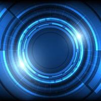 Abstract overlap circle digital background, smart lens technology with light effect, design concept vector