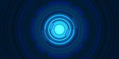 Abstract overlap circle digital background, smart lens technology with light effect, design concept vector