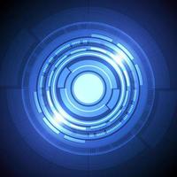 Abstract overlap circle digital background, smart lens technology with light effect, design concept vector