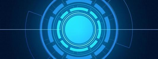 Abstract overlap circle digital background, smart lens technology with light effect, design concept vector