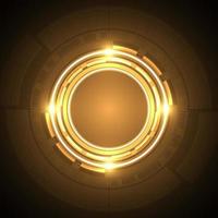 Abstract overlap circle digital background, smart lens technology with light effect, design concept vector