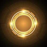 Abstract overlap circle digital background, smart lens technology with light effect, design concept vector