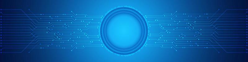 Abstract Digital Technology Background, white circle blank space on circuit board pattern vector
