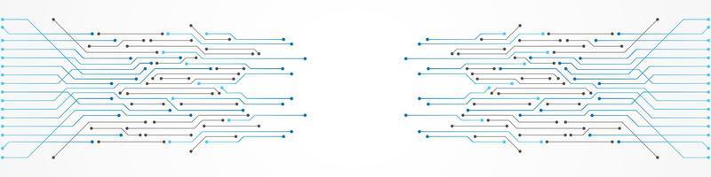 fondo de tecnología abstracta, patrón de placa de circuito, microchip, línea eléctrica vector