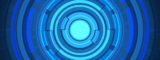 Abstract overlap circle digital background, smart lens technology with light effect, design concept vector