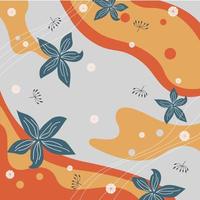 Silk scarf abstract pattern design with floral style. Design useful for hijab, kerchief, bandana, fabric, fashion, shawl, wallpaper, bed cover, etc. vector