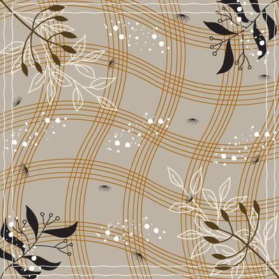 Silk scarf abstract pattern design with floral style. Design useful for hijab, kerchief, bandana, fabric, fashion, shawl, wallpaper, bed cover, etc.