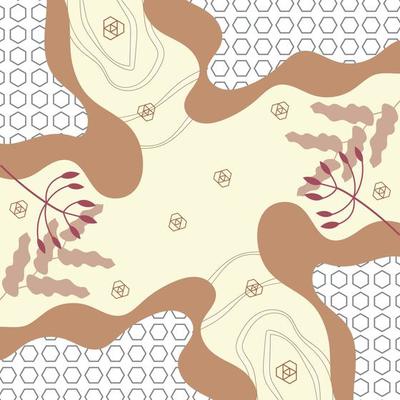 Silk scarf abstract pattern design with floral style. Design useful for hijab, kerchief, bandana, fabric, fashion, shawl, wallpaper, bed cover, etc.