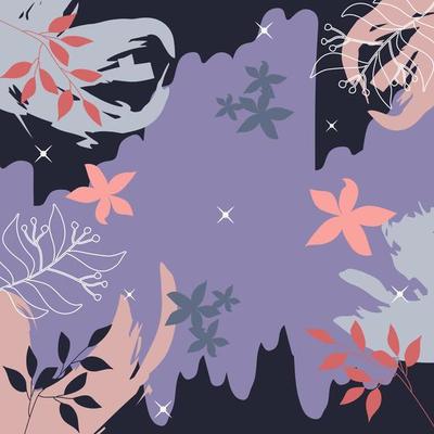 Silk scarf abstract pattern design with floral style. Design useful for hijab, kerchief, bandana, fabric, fashion, shawl, wallpaper, bed cover, etc.