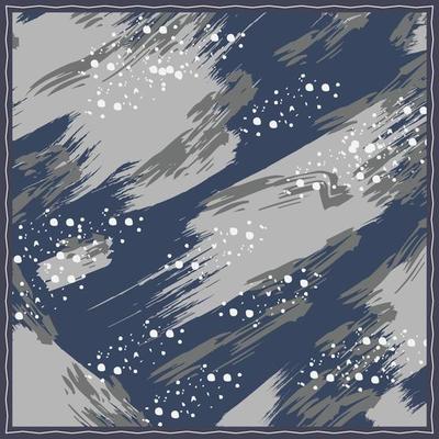 Silk scarf abstract pattern design with abtsract style. Design useful for hijab, kerchief, bandana, fabric, fashion, shawl, wallpaper, bed cover, etc.