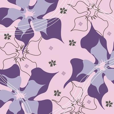 Silk scarf abstract pattern design with floral style. Design useful for hijab, kerchief, bandana, fabric, fashion, shawl, wallpaper, bed cover, etc.