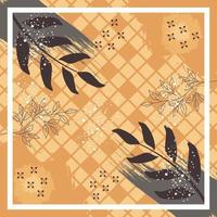 Pañuelo de seda con diseño de patrón abstracto con estilo floral. diseño útil para hijab, pañuelo, bandana, tela, moda, chal, papel tapiz, funda de cama, etc. vector