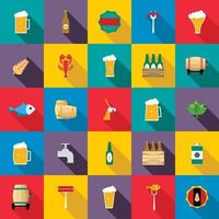 Beer icons set vector