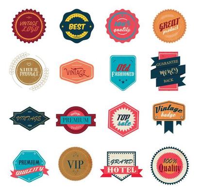 Vintage labels set