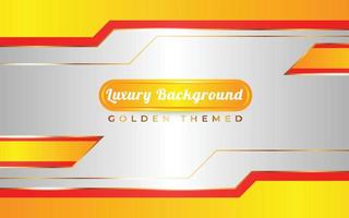 Luxury yellow and white gradient background golden themed vector