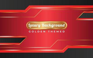 Luxury red background golden themed vector