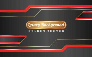 Luxury full black gradient background golden themed vector