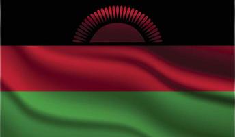 Malawi Realistic Modern Flag Design vector